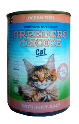 Breeders Fish Chunks Cat Food 400G